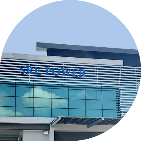 SRE Power battery swap station and EV fast charger manufacturing facility exterior